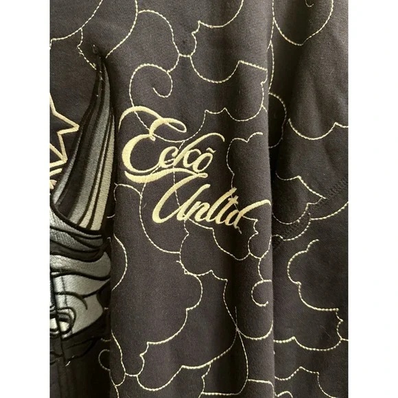 Vintage Y2K Ecko UNLTD Full Zip Hoodie Size 5XL Embroidered Rhino Cybergoth Rare